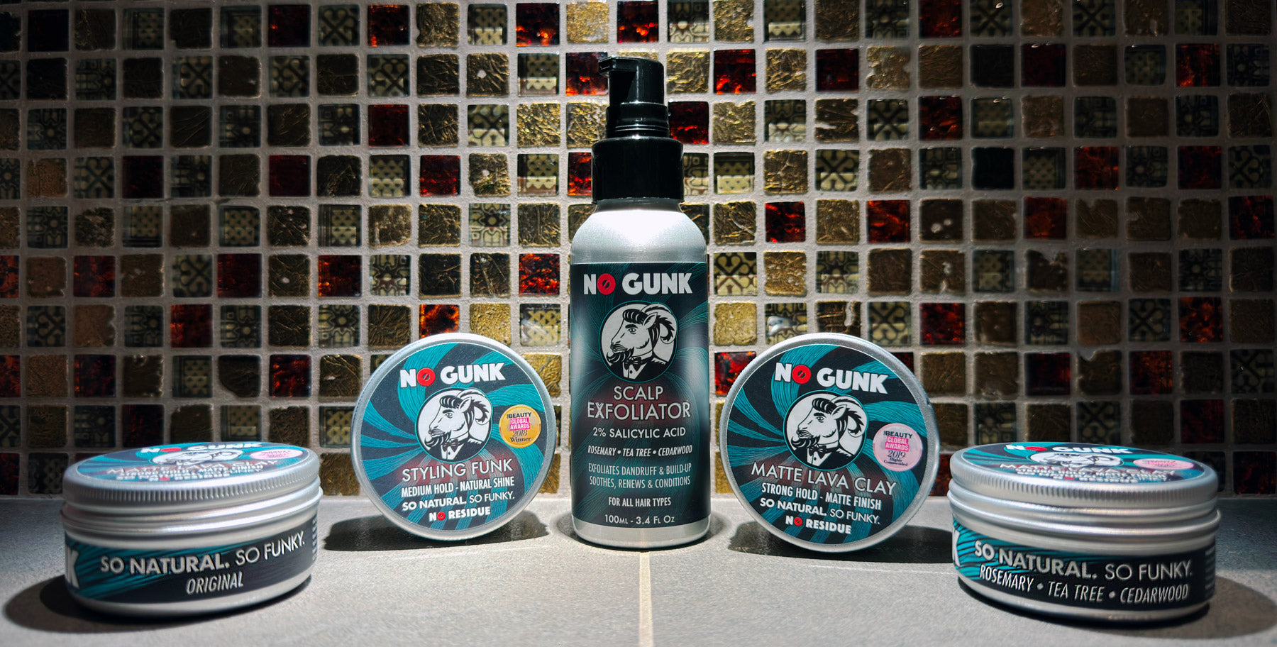 NO GUNK All Natural Haircare Products For Men Scalp Exfoliator Fig Barbary Shampoo Natural Hair Clay Organic Beeswax Shea Butter Pomade Natural Hair Wax