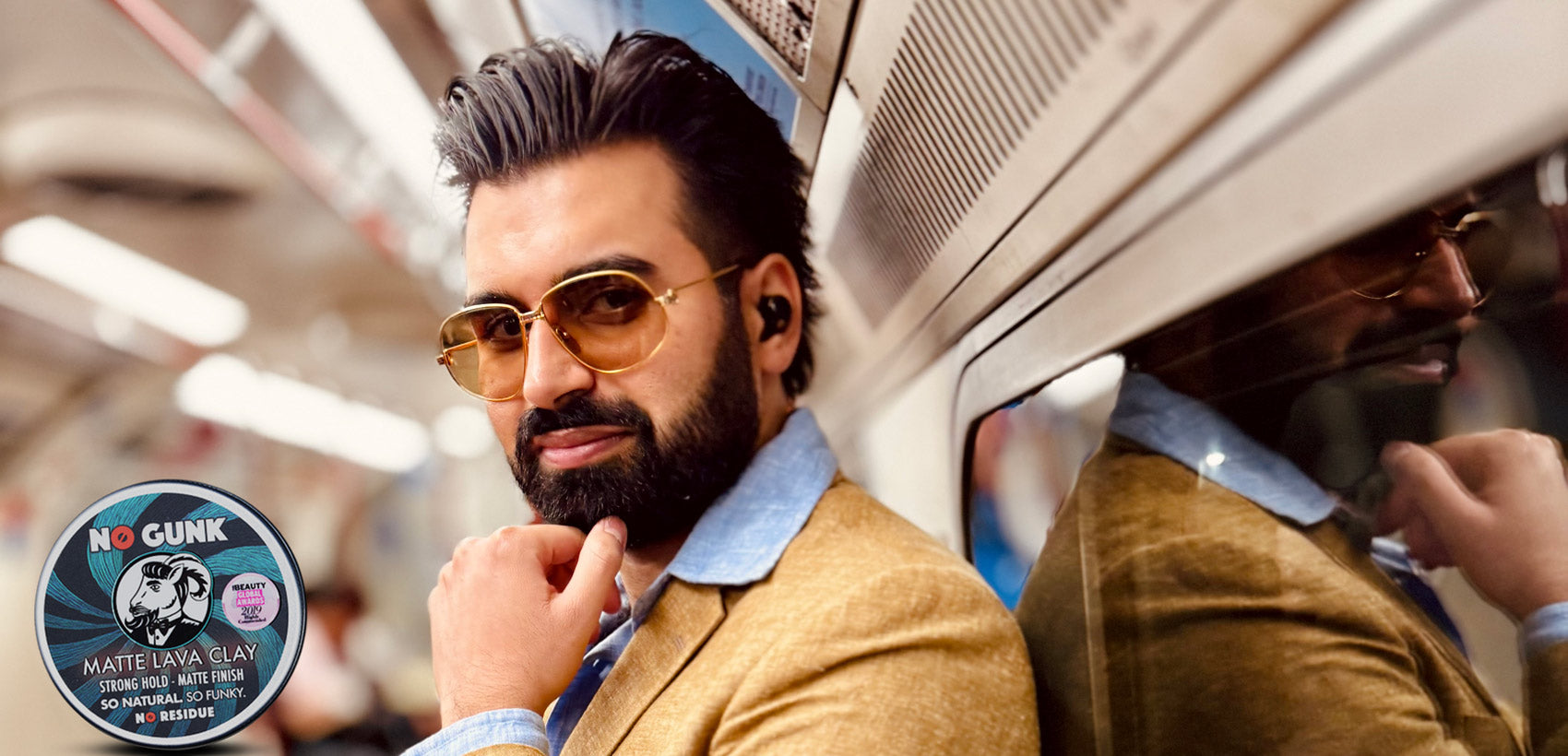 NO GUNK Natural Hair Styling Wax Clay Haircare Products For Men Funky Flex Cream Natural Hair Styling Cream Styling Funk Matte Lava Clay Organic Putty Gel Fibre Balm For Thin Thick Asian Wavy Straight Curly