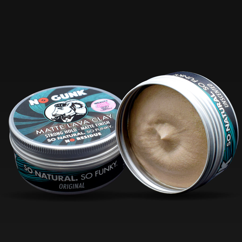 NO GUNK Matte Lava Clay Natural Organic Hair Product side