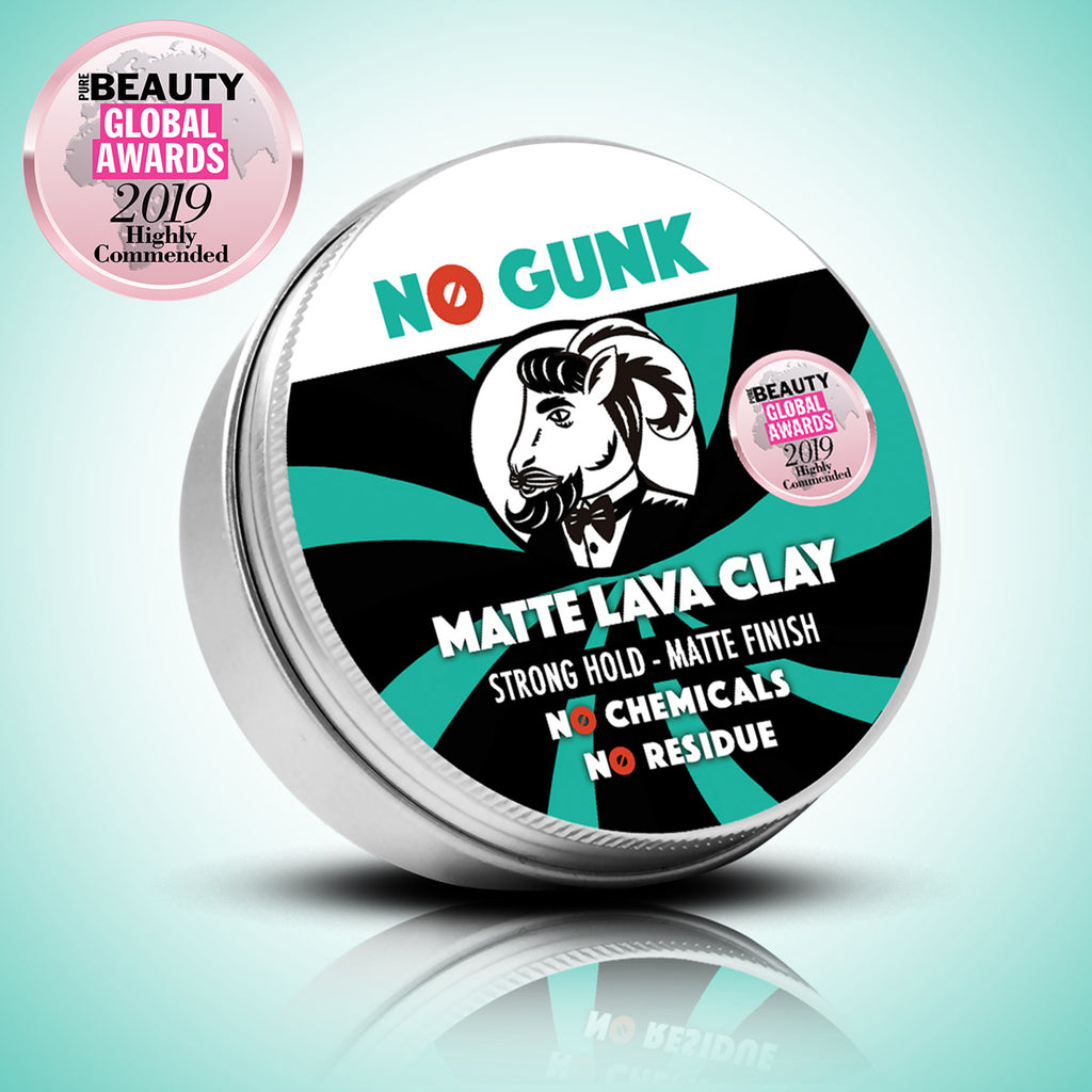NO GUNK Matte Lava Clay Natural Organic Hair Product side